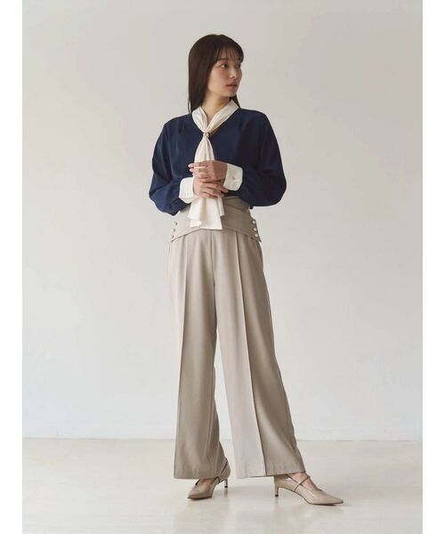 TONAL(トーナル)の「スカーフリングタイブラウス(シャツ/ブラウス・レディース・ピンク/ネイビー/オフホワイト・MEDIUM)」の20枚目の写真