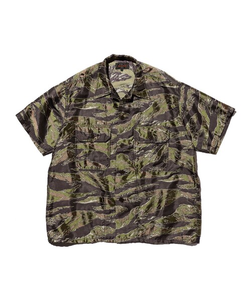 BEAMS PLUS(ビームスプラス)の「MIL-SHT Tiger Stripe Mesh Jacquard(シャツ/ブラウス・メンズ・その他・SMALL/MEDIUM/X-LARGE/LARGE)」の2枚目の写真