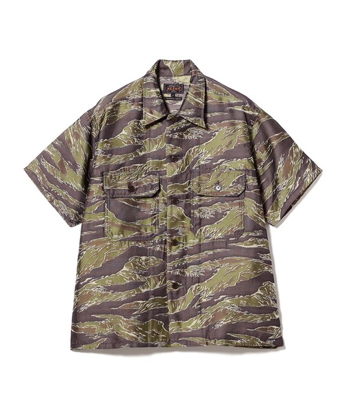 BEAMS PLUS(ビームスプラス)の「MIL-SHT Tiger Stripe Mesh Jacquard(シャツ/ブラウス・メンズ・その他・SMALL/MEDIUM/X-LARGE/LARGE)」の9枚目の写真