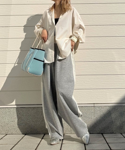 Q(キュー)の「切替ラインパンツ(その他パンツ・レディース・アイボリー/ライトグレー・MEDIUM)」の14枚目の写真