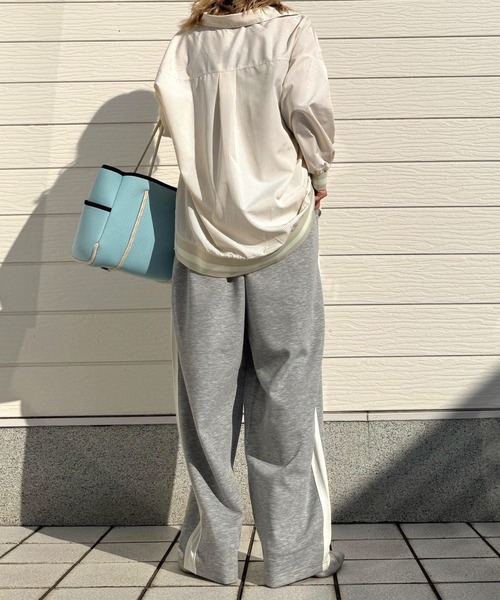 Q(キュー)の「切替ラインパンツ(その他パンツ・レディース・アイボリー/ライトグレー・MEDIUM)」の16枚目の写真