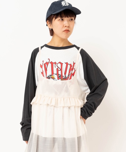 RNA（アールエヌエー）の「M2637 SERAPHラグランロンT（Tシャツ/カットソー・レディース・ブラック×ブルー/ホワイト×ピンク/ホワイト×ブラック・MEDIUM）」の4枚目の写真