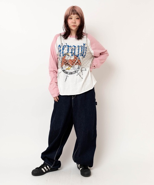 RNA（アールエヌエー）の「M2637 SERAPHラグランロンT（Tシャツ/カットソー・レディース・ブラック×ブルー/ホワイト×ピンク/ホワイト×ブラック・MEDIUM）」の18枚目の写真