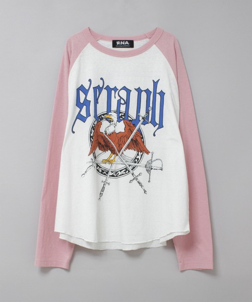 RNA（アールエヌエー）の「M2637 SERAPHラグランロンT（Tシャツ/カットソー・レディース・ブラック×ブルー/ホワイト×ピンク/ホワイト×ブラック・MEDIUM）」の6枚目の写真