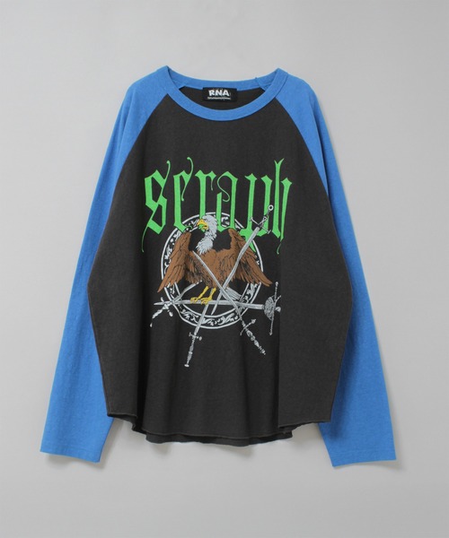 RNA（アールエヌエー）の「M2637 SERAPHラグランロンT（Tシャツ/カットソー・レディース・ブラック×ブルー/ホワイト×ピンク/ホワイト×ブラック・MEDIUM）」の11枚目の写真