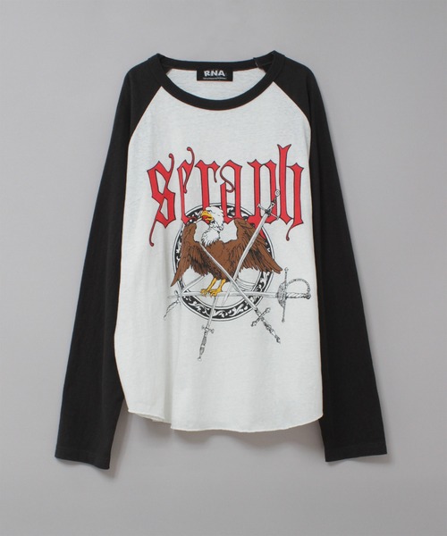 RNA（アールエヌエー）の「M2637 SERAPHラグランロンT（Tシャツ/カットソー・レディース・ブラック×ブルー/ホワイト×ピンク/ホワイト×ブラック・MEDIUM）」の5枚目の写真