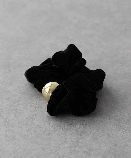 BLUEEAST（ブルーイースト）の「メタルボールベロアシュシュ（シュシュ・レディース・ブラウン/モカ/ブラック・FREE）」の4枚目の写真