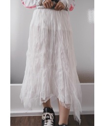 SALTMINT（ソルトミント）の「シフォンシワ加工プリーツロングスカート（スカート）」