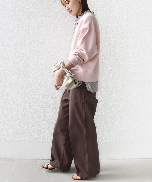 SHIPS（シップス）の「【WEB限定】〈手洗い可能〉ブラウス コンビ スウェット プルオーバー（スウェット・レディース・ホワイト/ネイビー/ライトピンク・ONE SIZE）」の13枚目の写真