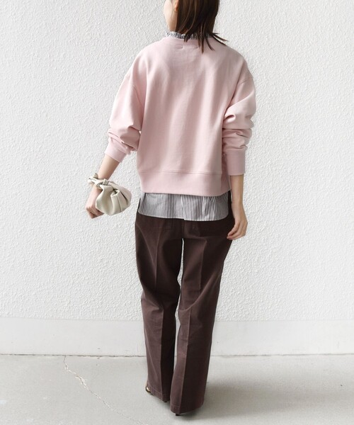 SHIPS（シップス）の「【WEB限定】〈手洗い可能〉ブラウス コンビ スウェット プルオーバー（スウェット・レディース・ホワイト/ネイビー/ライトピンク・ONE SIZE）」の14枚目の写真