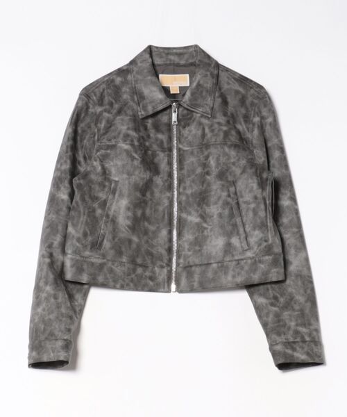 MICHAEL KORS(マイケルコース)の「フロントジップ フォーレザー ジャケット(ライダースジャケット・レディース・ブラック・M/S/L)」の1枚目の写真