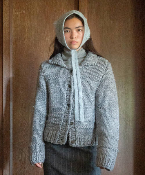 TTUDEMENT(トュードメント)の「CHUNKY HANDMADE CARDIGAN MELANGE GREY(カーディガン/ボレロ・レディース・その他・FREE)」の2枚目の写真
