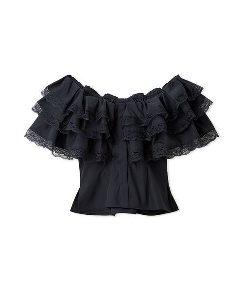 LILY BROWN(リリーブラウン)の「ボリュームフリルオフショルブラウス(シャツ/ブラウス・レディース・ネイビー/ホワイト/グリーン・F)」の22枚目の写真