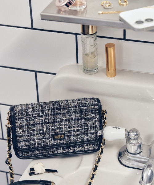 ツイードロゴフォンホルダー（ショルダーバッグ）｜FURFUR（ファー