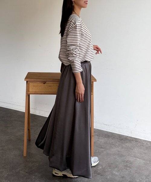 Chez toi（シェトワ）の「スクエアボーダーカットソー（Tシャツ/カットソー・レディース・アイボリー/ネイビー/ホワイト・FREE）」の15枚目の写真