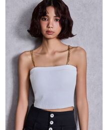 GYDA | chainストラップテレコビスチェ(チューブトップ)