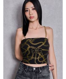 GYDA | chainストラップテレコビスチェ(チューブトップ)