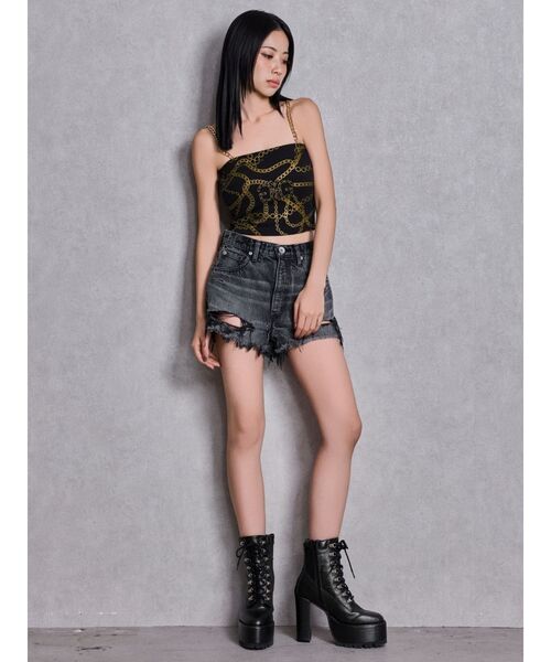 GYDA（ジェイダ）の「chainストラップテレコビスチェ（チューブトップ・レディース・その他/ブラック/その他2/その他1/オフホワイト・FREE）」の18枚目の写真