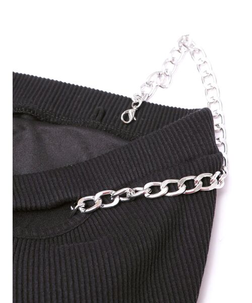 GYDA（ジェイダ）の「chainストラップテレコビスチェ（チューブトップ・レディース・その他/ブラック/その他2/その他1/オフホワイト・FREE）」の6枚目の写真