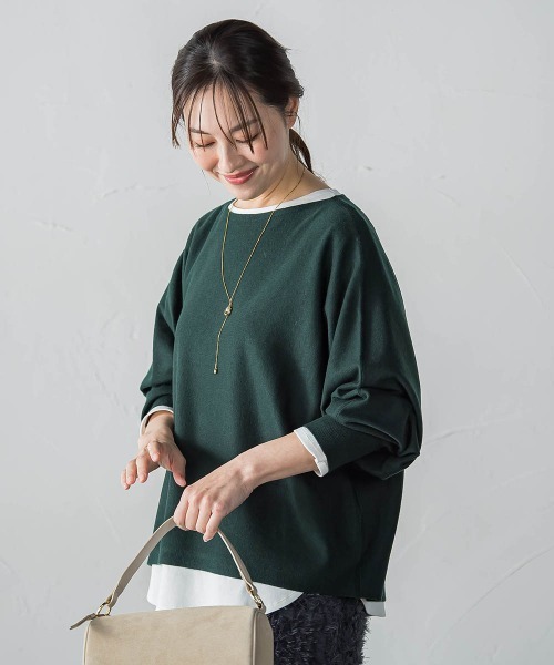LAUTREAMONT(ロートレアモン)の「【WEB限定】エレカットドルマンニット(ニット/セーター・レディース・キャメル/グリーン/ホワイト/ブラック/イエロー・9号/11号)」の3枚目の写真