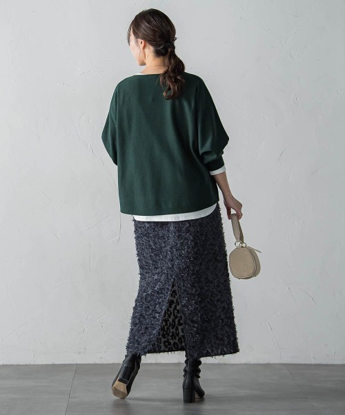 LAUTREAMONT(ロートレアモン)の「【WEB限定】エレカットドルマンニット(ニット/セーター・レディース・キャメル/グリーン/ホワイト/ブラック/イエロー・9号/11号)」の17枚目の写真