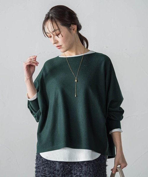 LAUTREAMONT(ロートレアモン)の「【WEB限定】エレカットドルマンニット(ニット/セーター・レディース・キャメル/グリーン/ホワイト/ブラック/イエロー・9号/11号)」の15枚目の写真