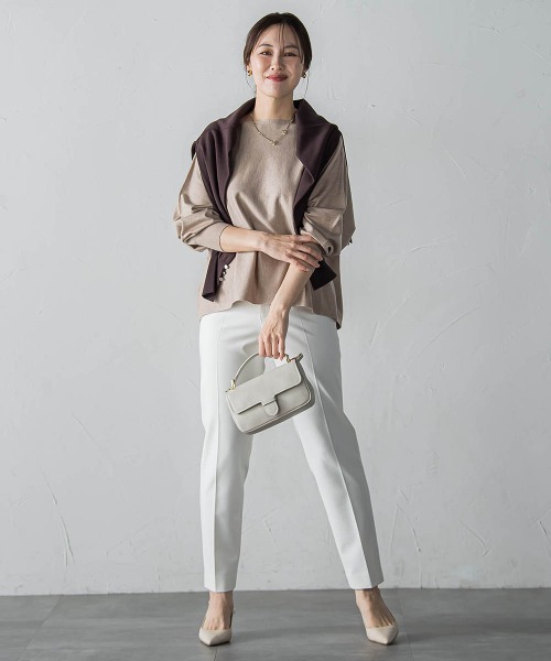 LAUTREAMONT(ロートレアモン)の「【WEB限定】エレカットドルマンニット(ニット/セーター・レディース・キャメル/グリーン/ホワイト/ブラック/イエロー・9号/11号)」の8枚目の写真