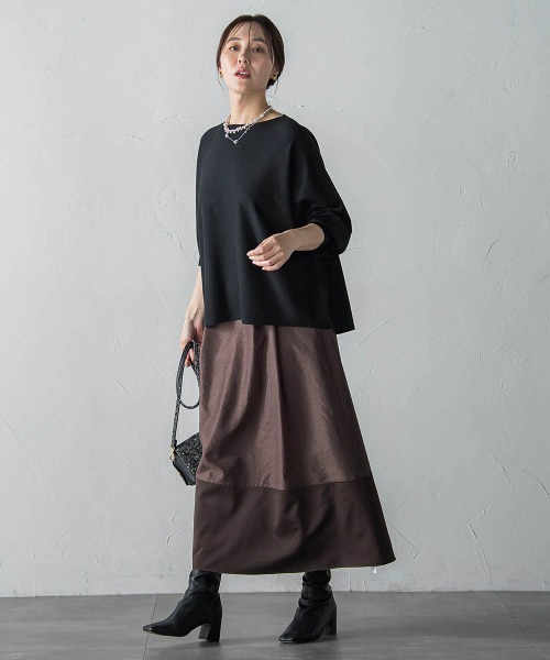 LAUTREAMONT(ロートレアモン)の「【WEB限定】エレカットドルマンニット(ニット/セーター・レディース・キャメル/グリーン/ホワイト/ブラック/イエロー・9号/11号)」の10枚目の写真