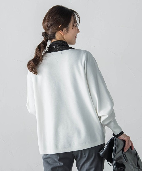 LAUTREAMONT(ロートレアモン)の「【WEB限定】エレカットドルマンニット(ニット/セーター・レディース・キャメル/グリーン/ホワイト/ブラック/イエロー・9号/11号)」の6枚目の写真