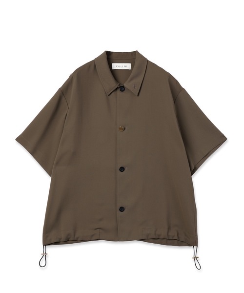 CULLNI（クルニ）の「Dry Stretch Cloth Drawstring Short Sleeve Jaket（シャツ/ブラウス・メンズ・ブラウン/ブラック/ネイビー・2/1/0）」の5枚目の写真