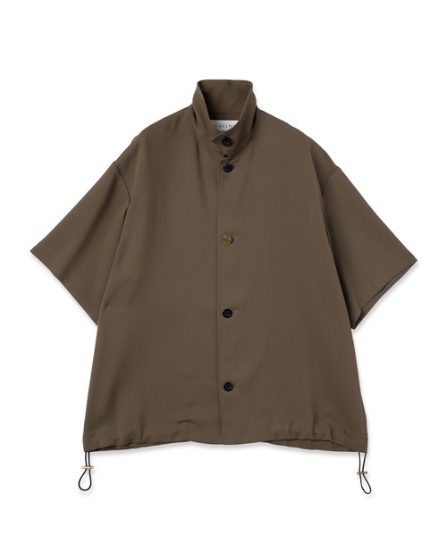 CULLNI（クルニ）の「Dry Stretch Cloth Drawstring Short Sleeve Jaket（シャツ/ブラウス・メンズ・ブラウン/ブラック/ネイビー・2/1/0）」の6枚目の写真