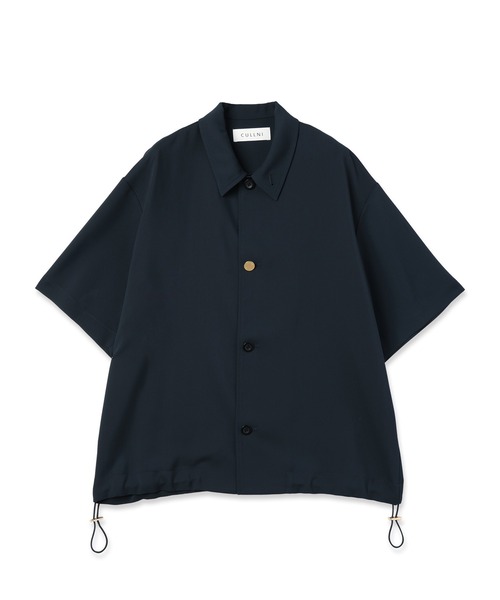CULLNI（クルニ）の「Dry Stretch Cloth Drawstring Short Sleeve Jaket（シャツ/ブラウス・メンズ・ブラウン/ブラック/ネイビー・2/1/0）」の12枚目の写真
