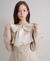 Seemi. byNICECLAUP | 【Seemi.】ケープ付きアイレットカーディガン(カーディガン/ボレロ)