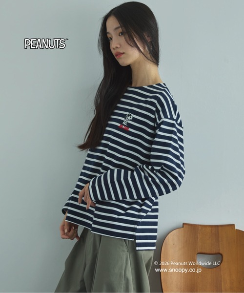 Doux archives(ドゥアルシーヴ)の「SNOOPYコラボL/S Tee(Tシャツ/カットソー・レディース・ネイビー×ホワイト/グレー/ブラック・FREE)」の21枚目の写真