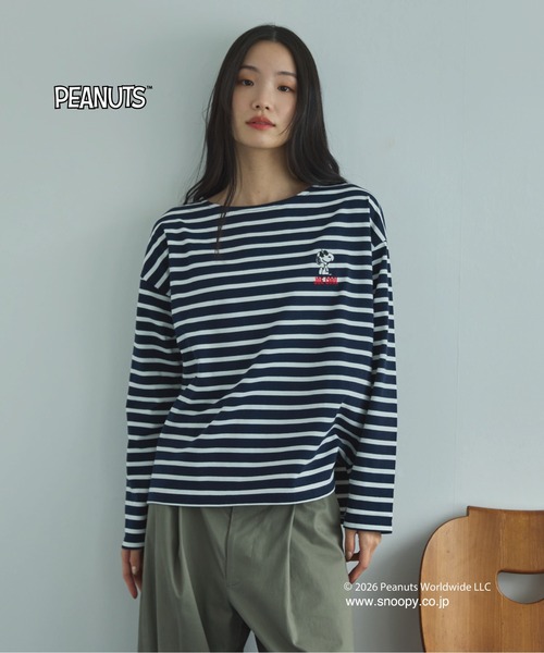 Doux archives(ドゥアルシーヴ)の「SNOOPYコラボL/S Tee(Tシャツ/カットソー・レディース・ネイビー×ホワイト/グレー/ブラック・FREE)」の18枚目の写真
