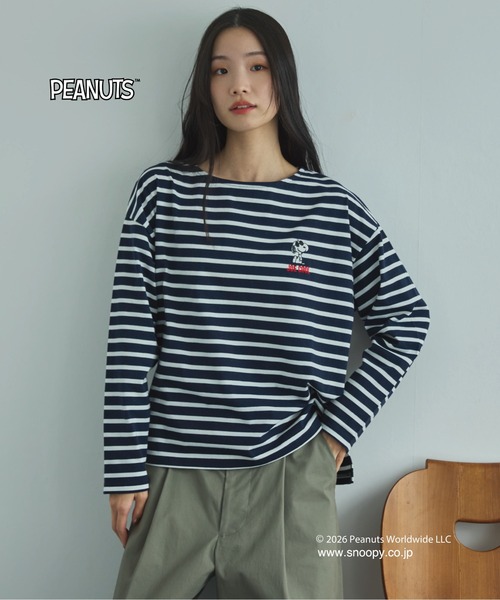 Doux archives(ドゥアルシーヴ)の「SNOOPYコラボL/S Tee(Tシャツ/カットソー・レディース・ネイビー×ホワイト/グレー/ブラック・FREE)」の19枚目の写真