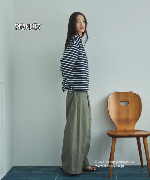 Doux archives(ドゥアルシーヴ)の「SNOOPYコラボL/S Tee(Tシャツ/カットソー・レディース・ネイビー×ホワイト/グレー/ブラック・FREE)」の13枚目の写真
