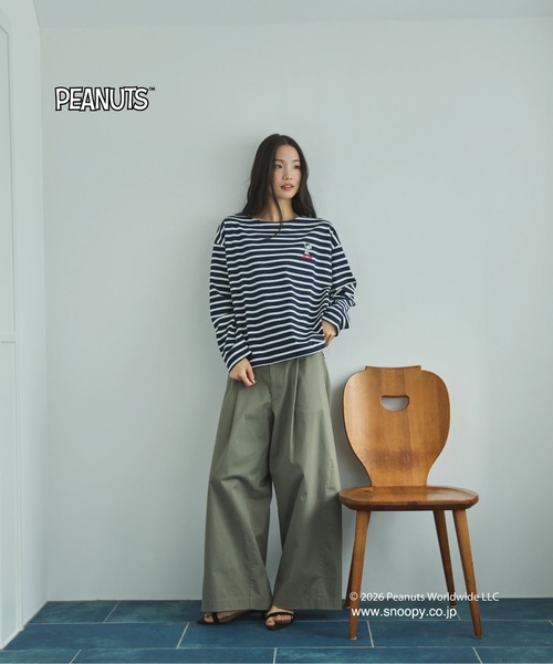 Doux archives(ドゥアルシーヴ)の「SNOOPYコラボL/S Tee(Tシャツ/カットソー・レディース・ネイビー×ホワイト/グレー/ブラック・FREE)」の16枚目の写真