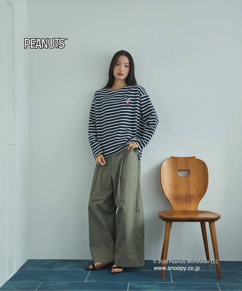 Doux archives(ドゥアルシーヴ)の「SNOOPYコラボL/S Tee(Tシャツ/カットソー・レディース・ネイビー×ホワイト/グレー/ブラック・FREE)」の17枚目の写真