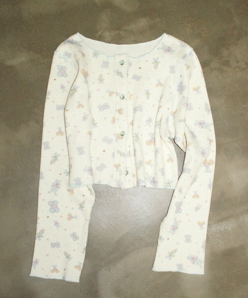 igi×Ema Gaspar♡THERMAL CARDIGAN♡siiilon セール】igi×Ema Gaspar - LITTLE FRIEND THERMAL CARDIGAN