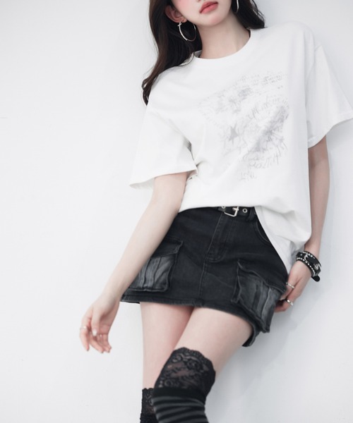 VEILA（ヴェイラ）の「ヴィンテージ風 プリントTシャツ（Tシャツ/カットソー・レディース・ホワイト・フリー）」の13枚目の写真