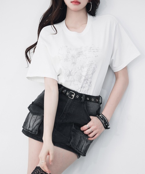 VEILA（ヴェイラ）の「ヴィンテージ風 プリントTシャツ（Tシャツ/カットソー・レディース・ホワイト・フリー）」の11枚目の写真