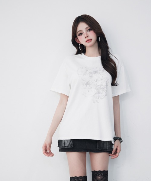 VEILA（ヴェイラ）の「ヴィンテージ風 プリントTシャツ（Tシャツ/カットソー・レディース・ホワイト・フリー）」の16枚目の写真