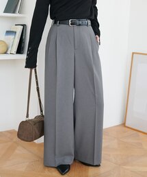 DISCOAT（ディスコート）の「とろみ2タックワイドパンツ《WEB限定カラーあり》（スラックス）」