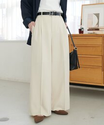 DISCOAT | とろみ2タックワイドパンツ《WEB限定カラーあり》(スラックス)