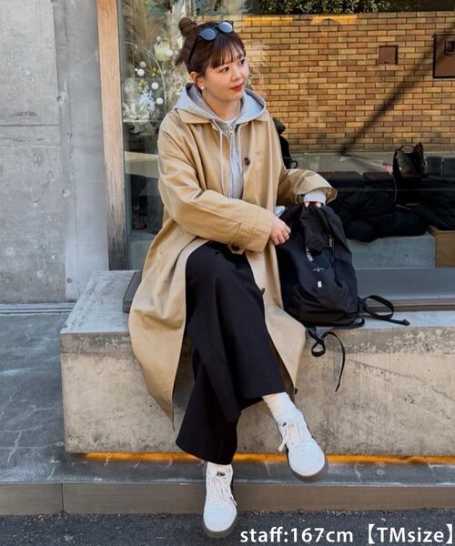 DISCOAT（ディスコート）の「とろみ2タックワイドパンツ《WEB限定カラーあり》（スラックス・レディース・ダークブラウン/ベージュ系その他/グレー/グレイッシュベージュ/ブラック/アイボリー/ネイビー・ML/MEDIUM/PS/TM/LARGE/SMALL）」の8枚目の写真