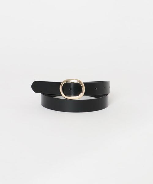 URBAN RESEARCH DOORS（アーバンリサーチドアーズ）の「オーバルビッグバックルベルト（ベルト・レディース・ブラック/ベージュ・ONE）」の6枚目の写真