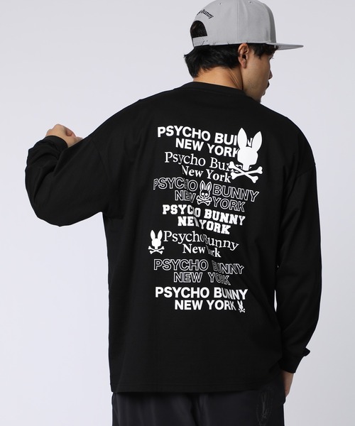 Psycho Bunny（サイコバニー）の「[WEB限定]ツアーTEE風 グラフィックロゴTシャツ（Tシャツ/カットソー・メンズ・ブラック/ホワイト・X-LARGE/LARGE/MEDIUM/SMALL）」の2枚目の写真