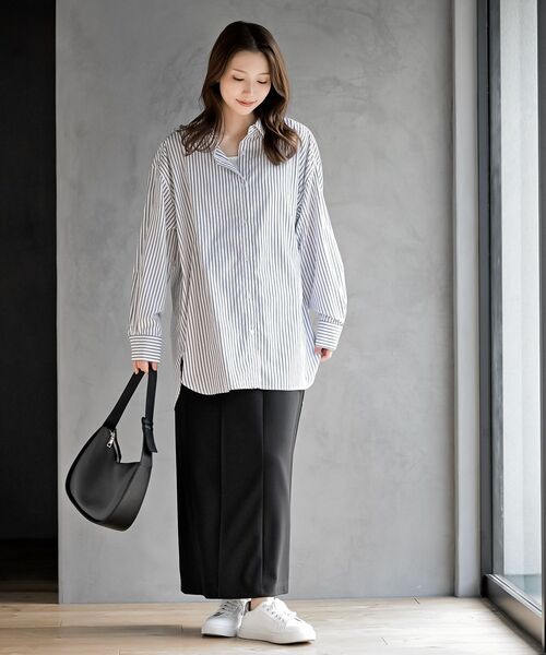 rps（アールピーエス）の「ストライプ２ＷＡＹシャツ（シャツ/ブラウス・レディース・イエロー/オフホワイト/ブルー・フリー）」の4枚目の写真