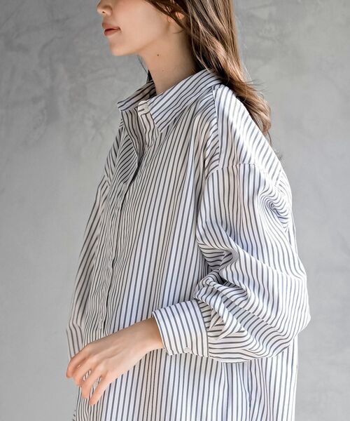 rps（アールピーエス）の「ストライプ２ＷＡＹシャツ（シャツ/ブラウス・レディース・イエロー/オフホワイト/ブルー・フリー）」の9枚目の写真